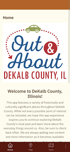 Android application Out and About DeKalb County IL screenshort