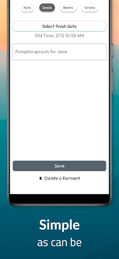 Ferment Scheduler Screen 2