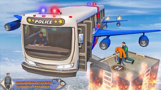 US Police Flying Prison Bus Apk Criminal Transport for Android 4