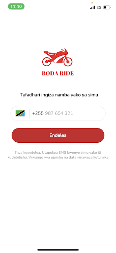 Android application Bodaride screenshort