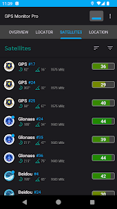 GPS Monitor Pro: GNSS data