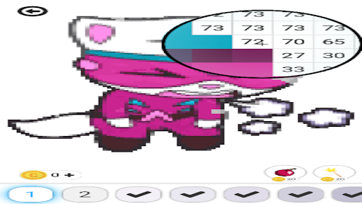 Tom Talking Coloring Pixel Art Screen 2