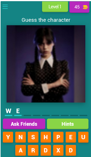 Android application Guess Wednesday screenshort