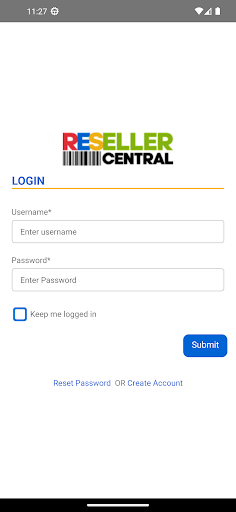 Android application Reseller Central screenshort