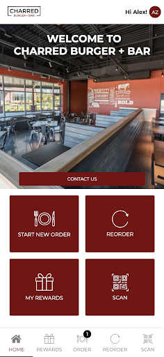 Android application Charred Burger + Bar screenshort