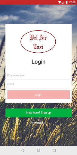 Android application Bel-Air Taxi screenshort