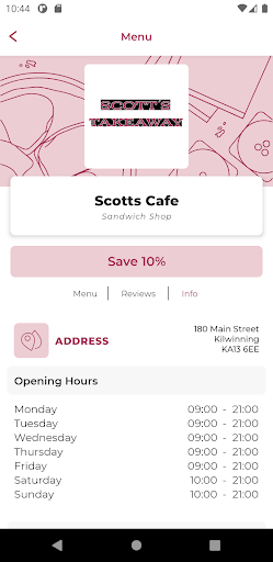 Scotts Cafe KA13 Screen 2