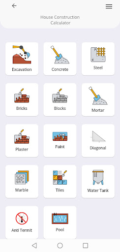 Construction Calculator Screen 2