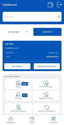 Android application FW Prepaid Admin screenshort
