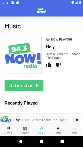 94.3 NOW! radio Screen 2