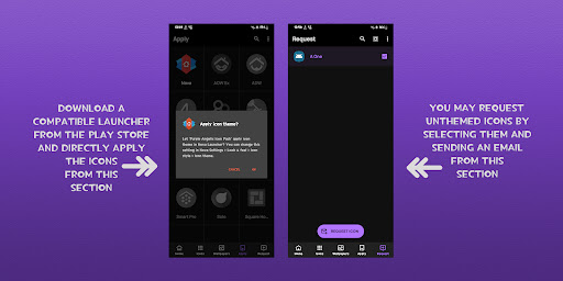 Screenshot of Purple Angelic Icon Pack