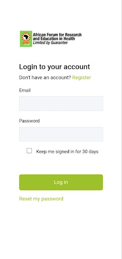 Android application AFREhealth screenshort