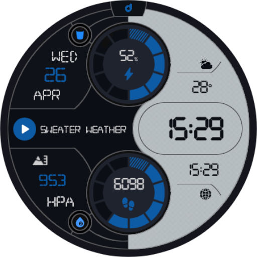 DS D003 - Digital watch face