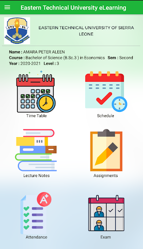 Android application ETU-SL screenshort