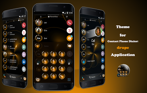 Theme Dialer Spheres Orange