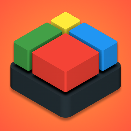Super slide. Puzzle cube logo
