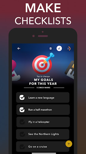 Check Marks: Bucket List Maker Screenshot 3 - AppWisp.com