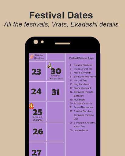 Android application English calendar 2023 screenshort