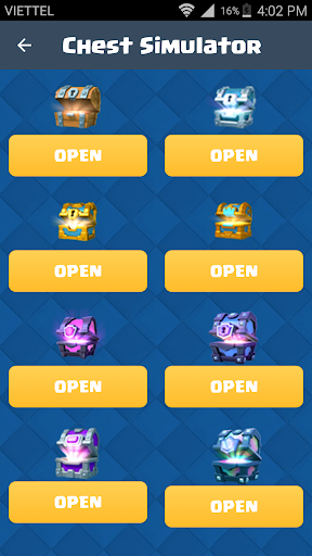 Android application Chest Tracker for CR screenshort