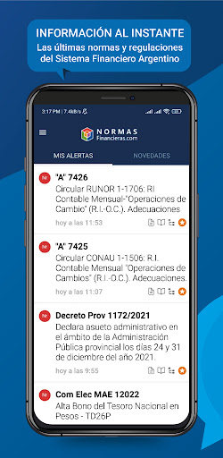 Android application NormasFinancieras.com screenshort