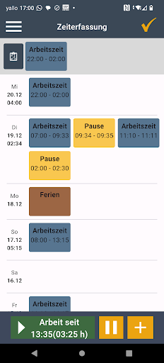 Android application correctTime screenshort