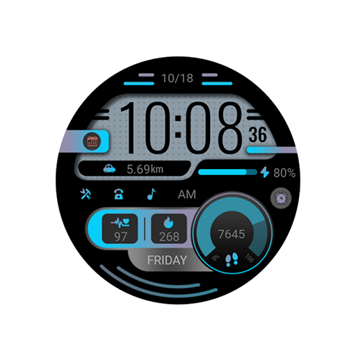 Clear Blue For Wear OS logo