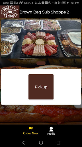 Android application Brown Bag Sub Shoppe screenshort