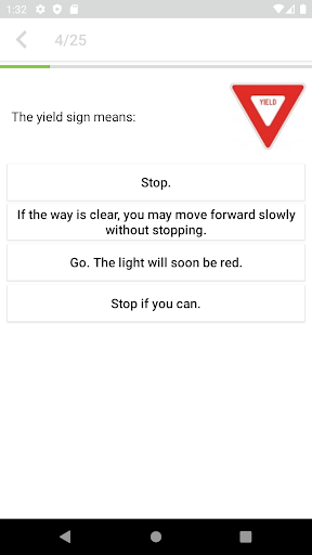 DMV Practice Test Rhode Island Screen 2