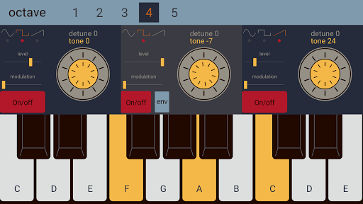 Android application Sonic Synthesizer screenshort
