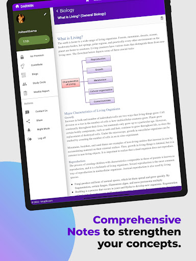 Screenshot of NEET Preparation App by Darwin