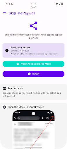 Skip The Paywall screenshot 1