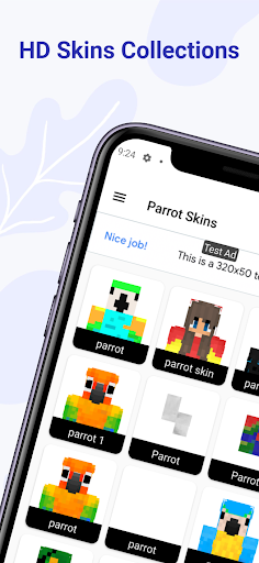 Android application Parrot Skins for Minecraft screenshort