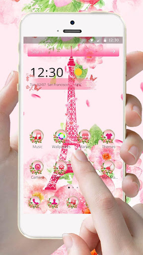ピンクのエッフェル塔のパリのテーマ By Cool Wallpaper Google Play Japan Searchman App Data Information