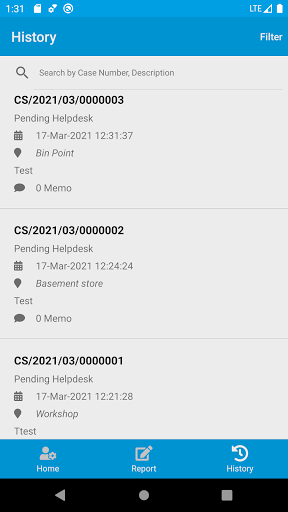 Android application ENGIE Fault Reporting App screenshort