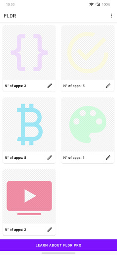 Android application FLDR widget: apps folder screenshort