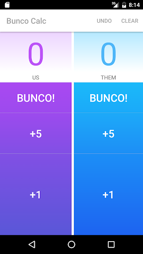 Android application Bunco Calc screenshort