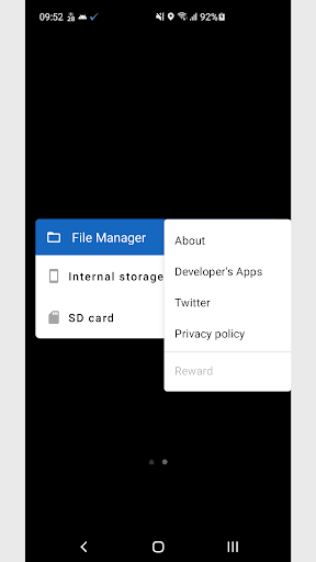 File Manager (Link to default) Screen 2