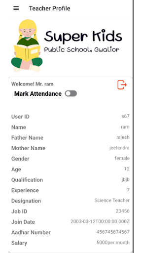 SchoolApp Screen 3
