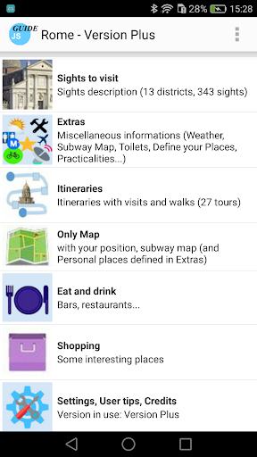 Rome Tourist Travel Guide Screen 2