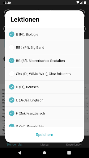 Stundenplan KS Rychenberg Screen 2