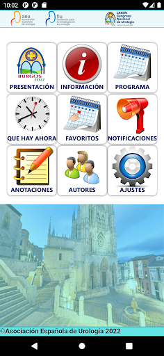 Android application Congreso AEU 2022 screenshort
