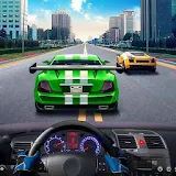 Racing in car 3D icon
