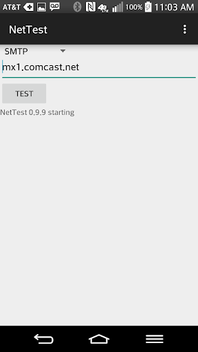 Android application NetTest screenshort