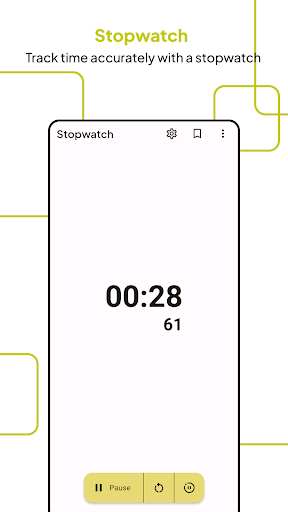 Android application Stopwatch screenshort