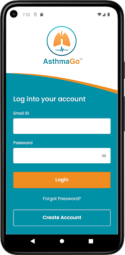 Android application AsthmaGo screenshort