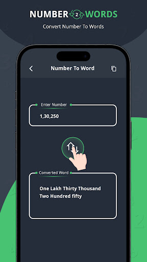 Numbers to Words Convertor App Screen 2