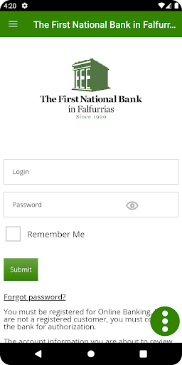 Android application FNB Falfurrias Mobile Banking screenshort