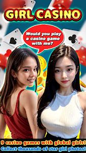 Girl casino slots poster 1