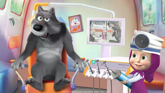 Masha and the Bear: Free Dentist Games for Kids 1.3.8 Screenshots 8