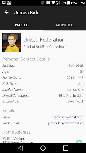UVC Mobile CRM Screen 2